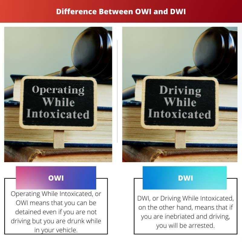 Difference Between OWI and DWI