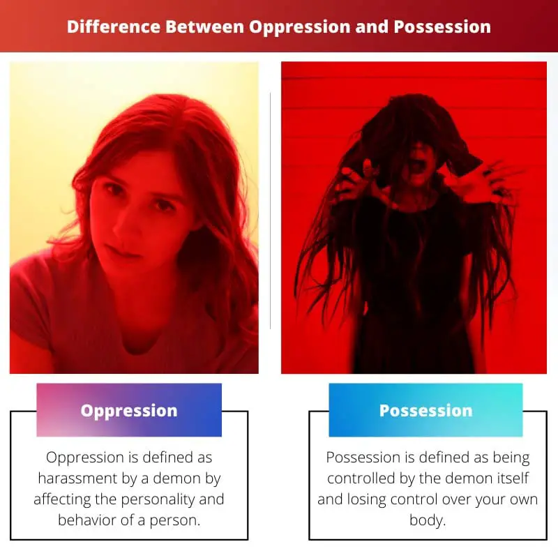 Difference Between Oppression and Possession
