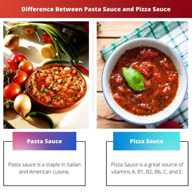 Difference Between Pasta Sauce and Pizza Sauce