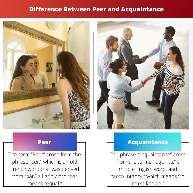 Difference Between Peer and Acquaintance