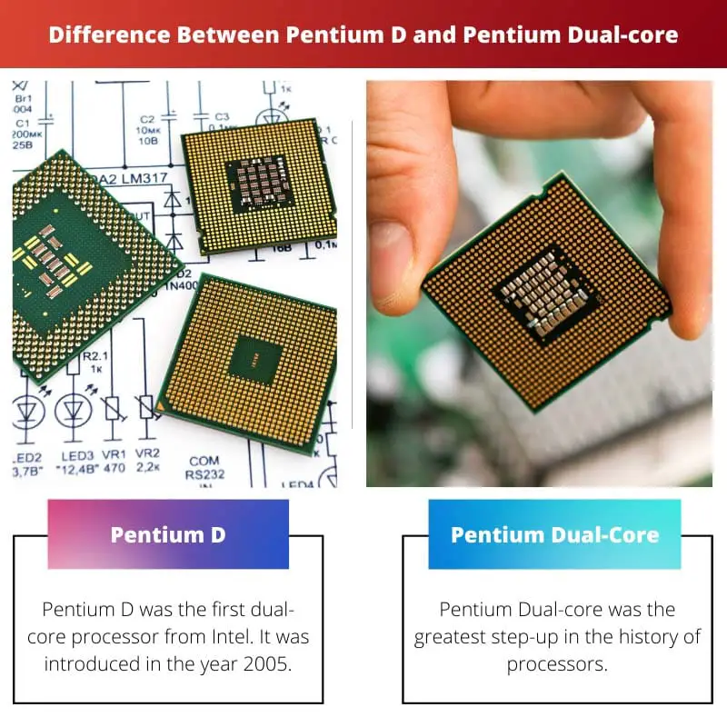 Difference Between Pentium D and Pentium Dual core