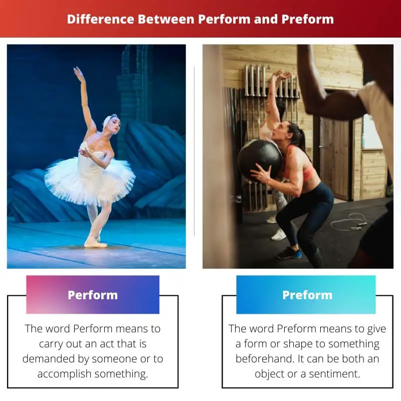 Difference Between Perform and Preform