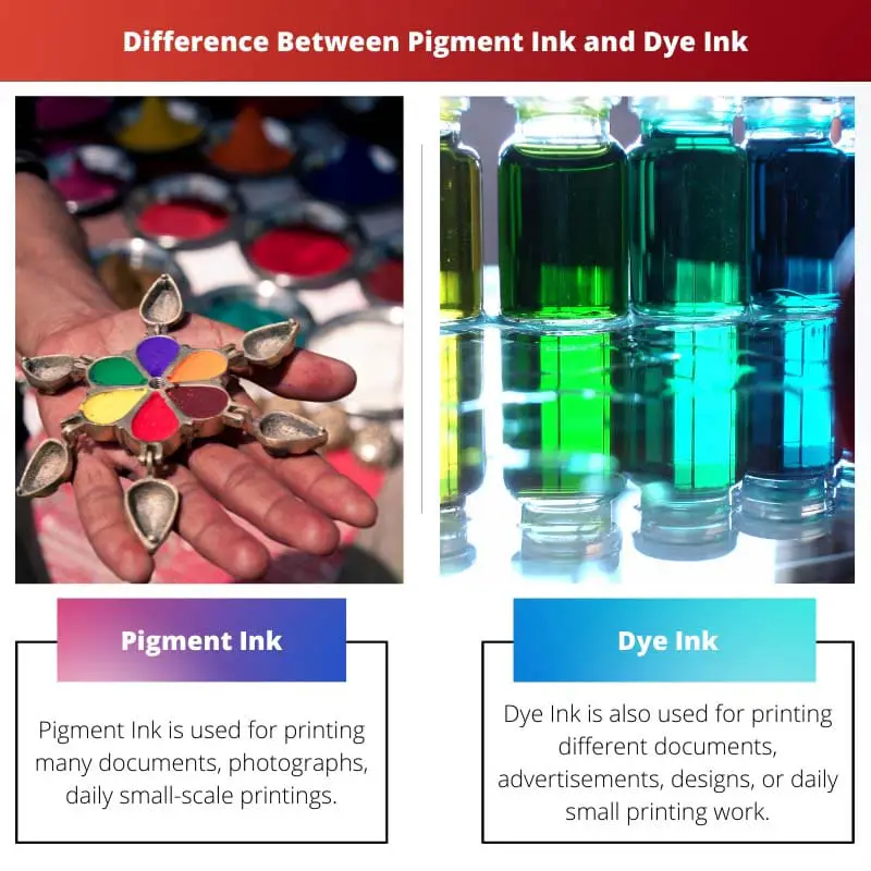 Difference Between Pigment Ink and Dye Ink