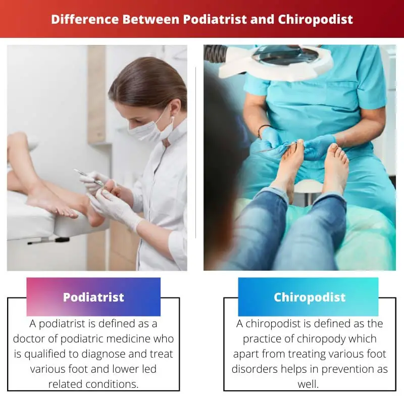 Difference Between Podiatrist and Chiropodist