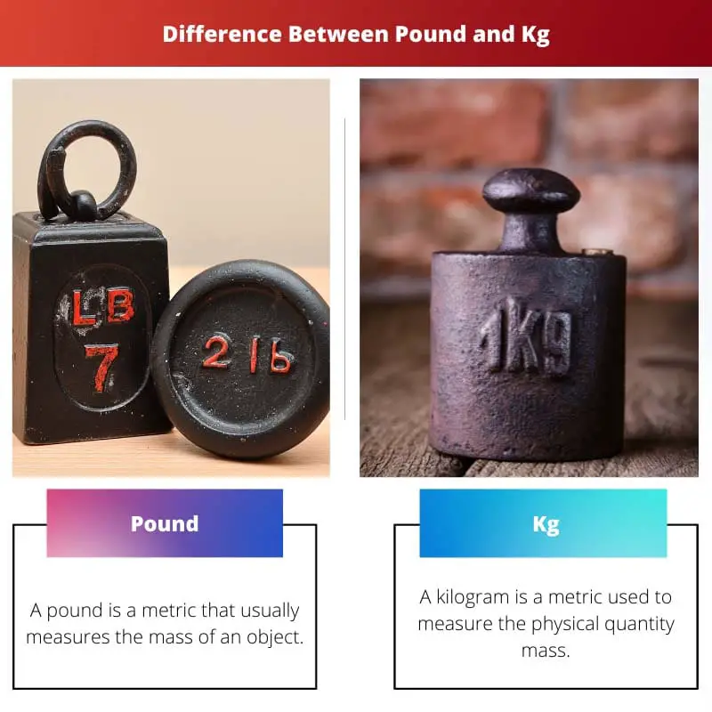 Difference Between Pound and Kg