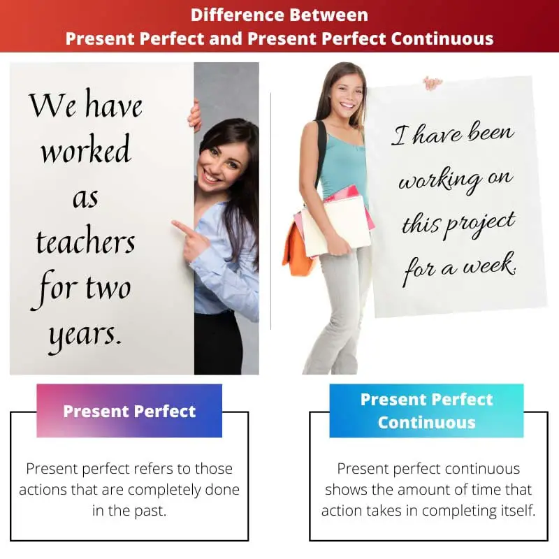 Difference Between Present Perfect and Present Perfect Continuous