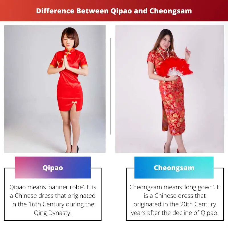 Difference Between Qipao and Cheongsam
