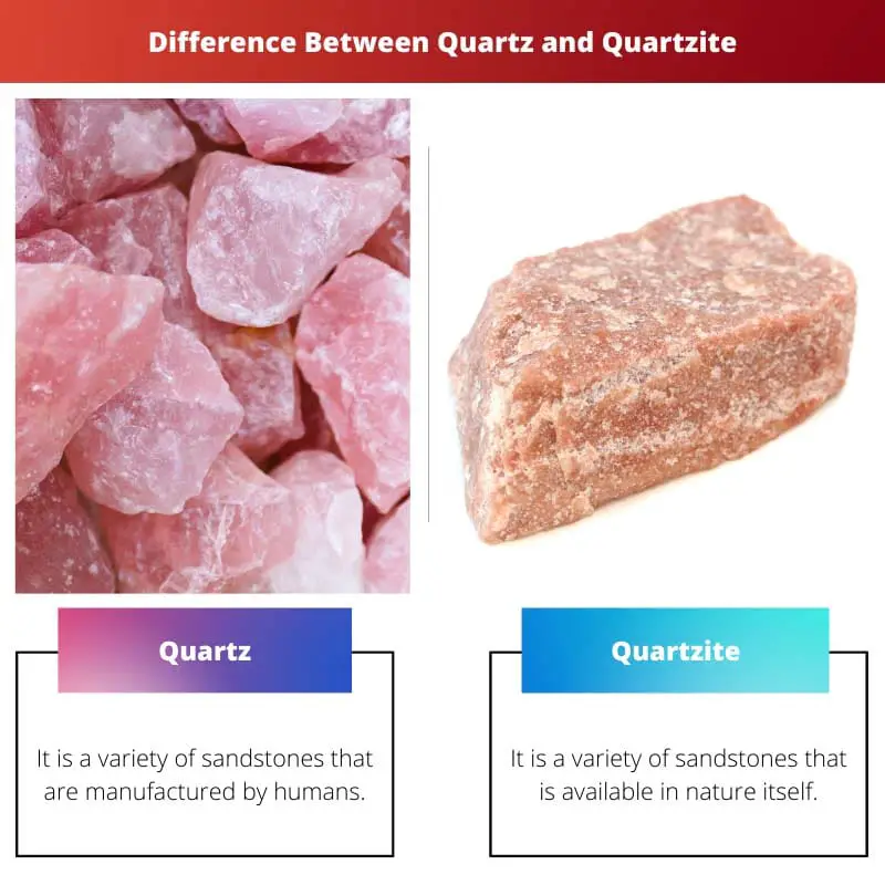 Difference Between Quartz and Quartzite