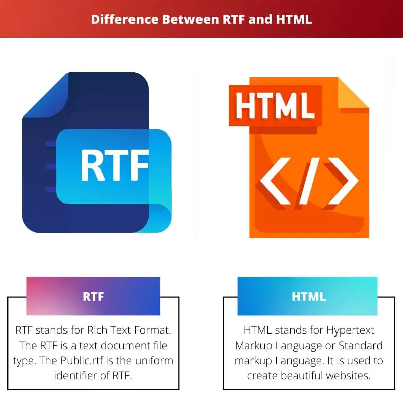 Difference Between RTF and HTML