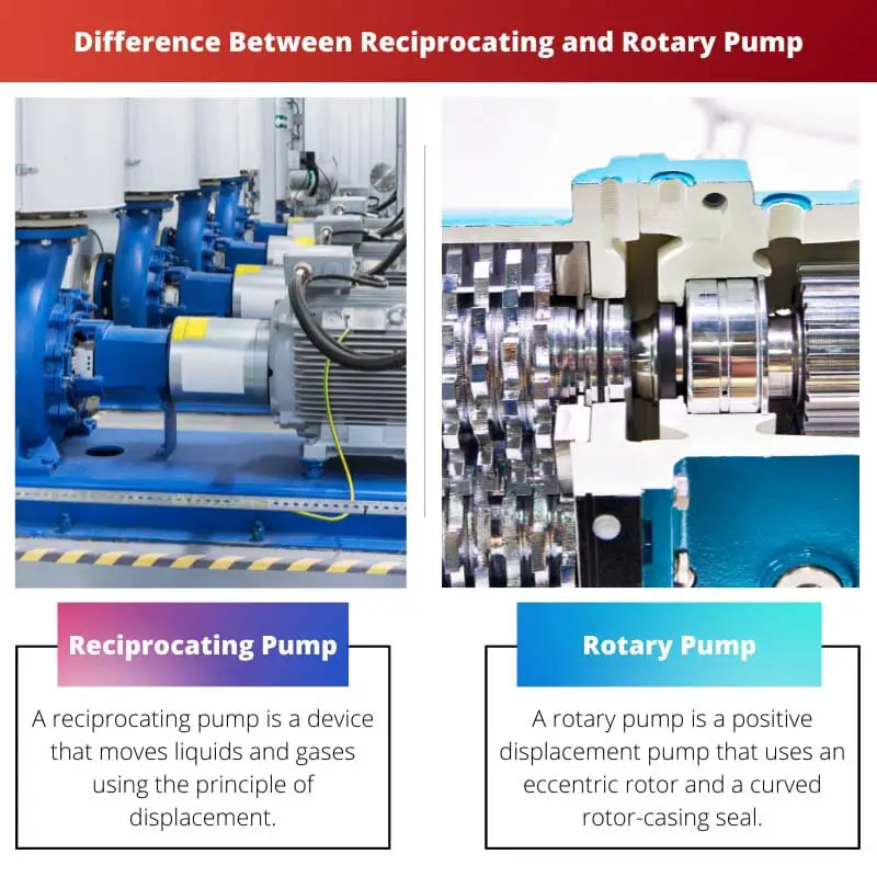 Difference Between Reciprocating and Rotary Pump