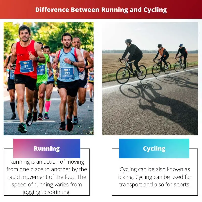 Difference Between Running and Cycling