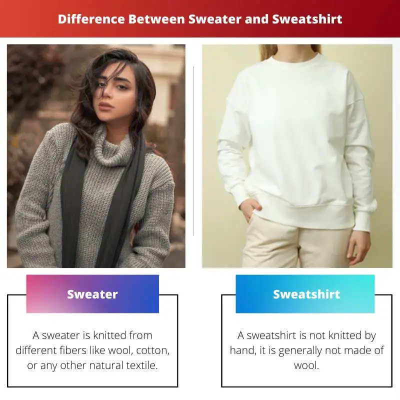 Difference Between Sweater and Sweatshirt