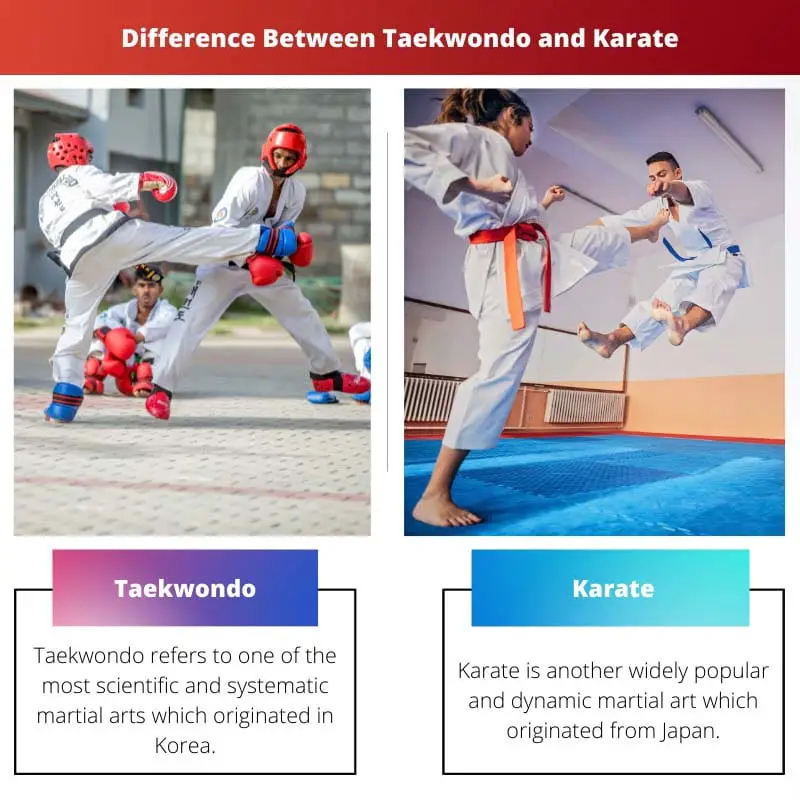 Difference Between Taekwondo and Karate