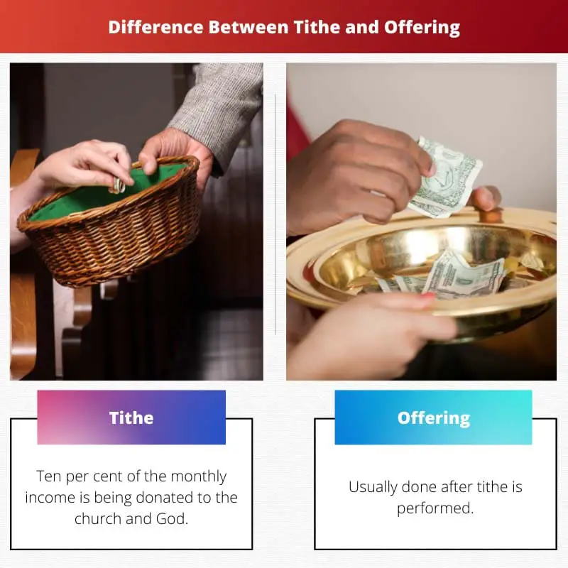 Difference Between Tithe and Offering
