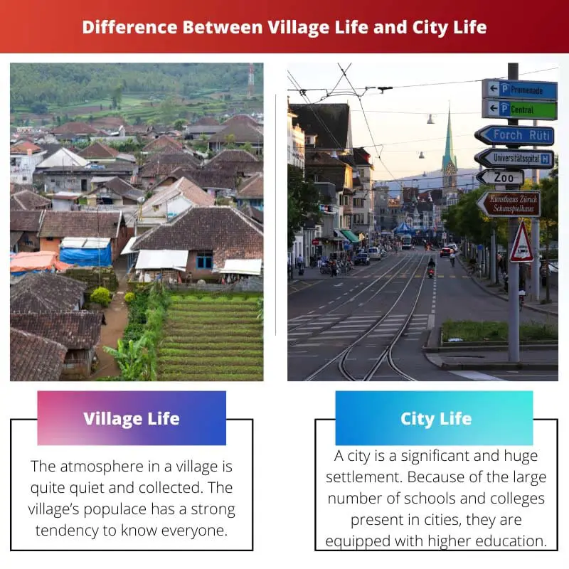 Difference Between Village Life and City Life