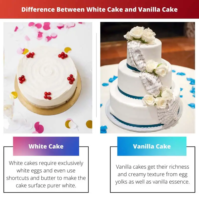 Difference Between White Cake and Vanilla Cake