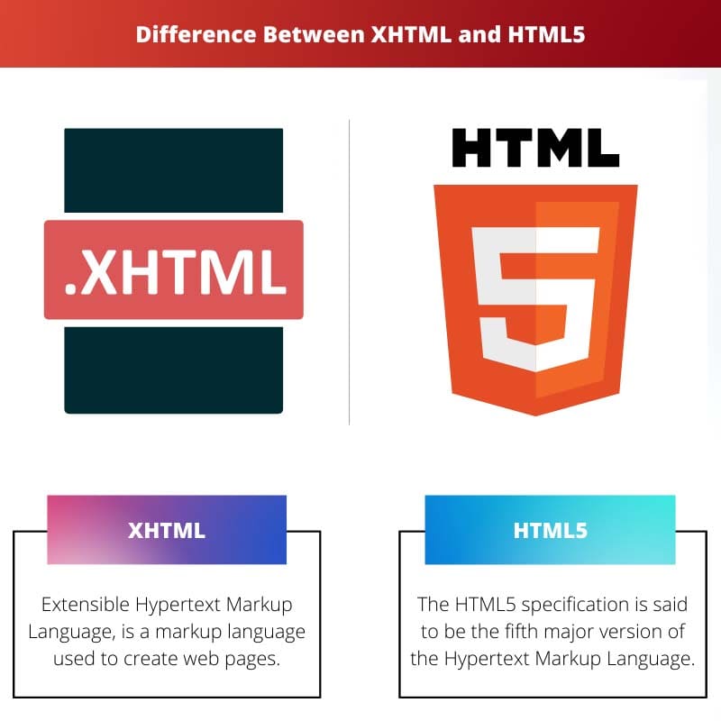 Difference Between XHTML and HTML5