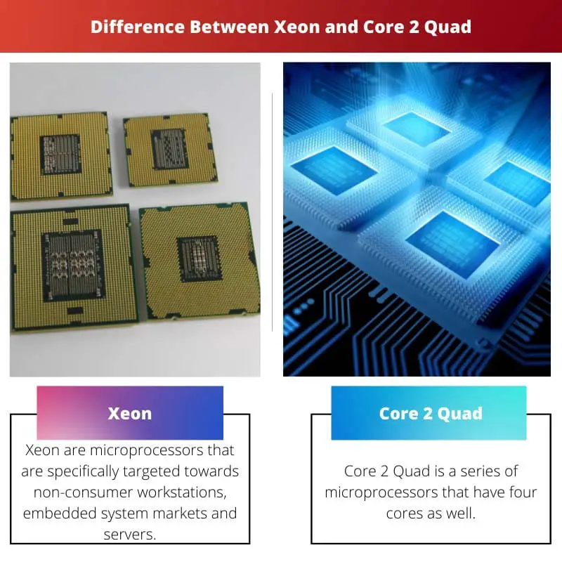 Difference Between Xeon and Core 2 Quad