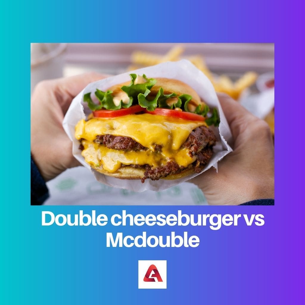 Double cheeseburger vs Mcdouble
