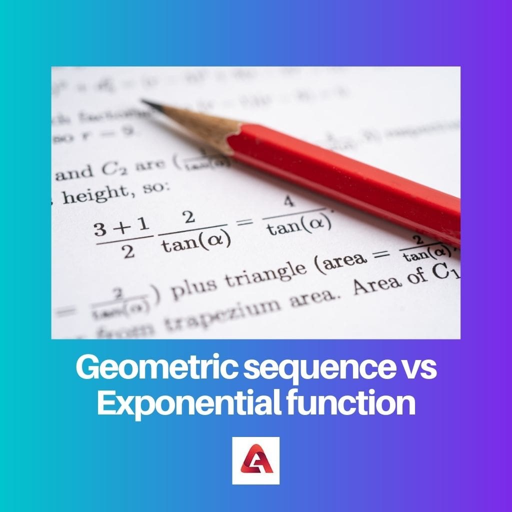 Geometric sequence vs Exponential function