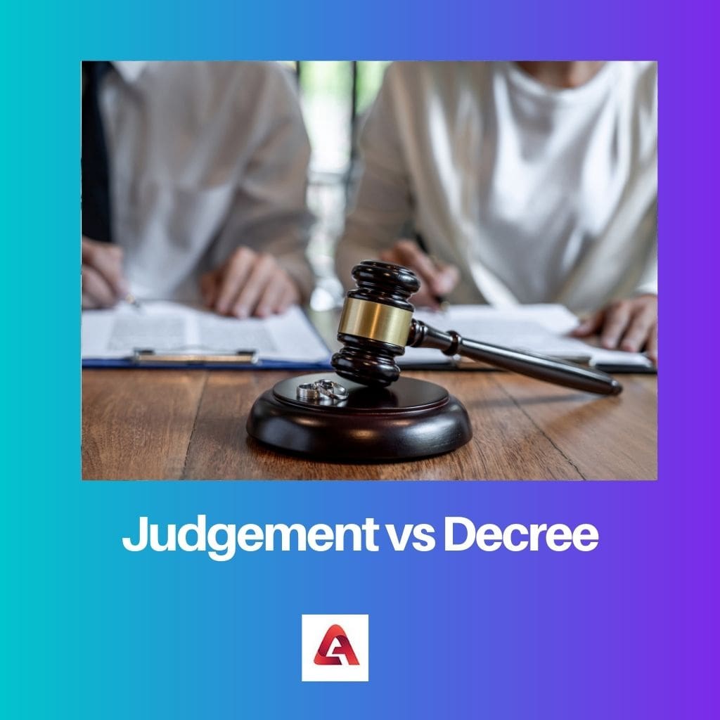 Judgement vs Decree