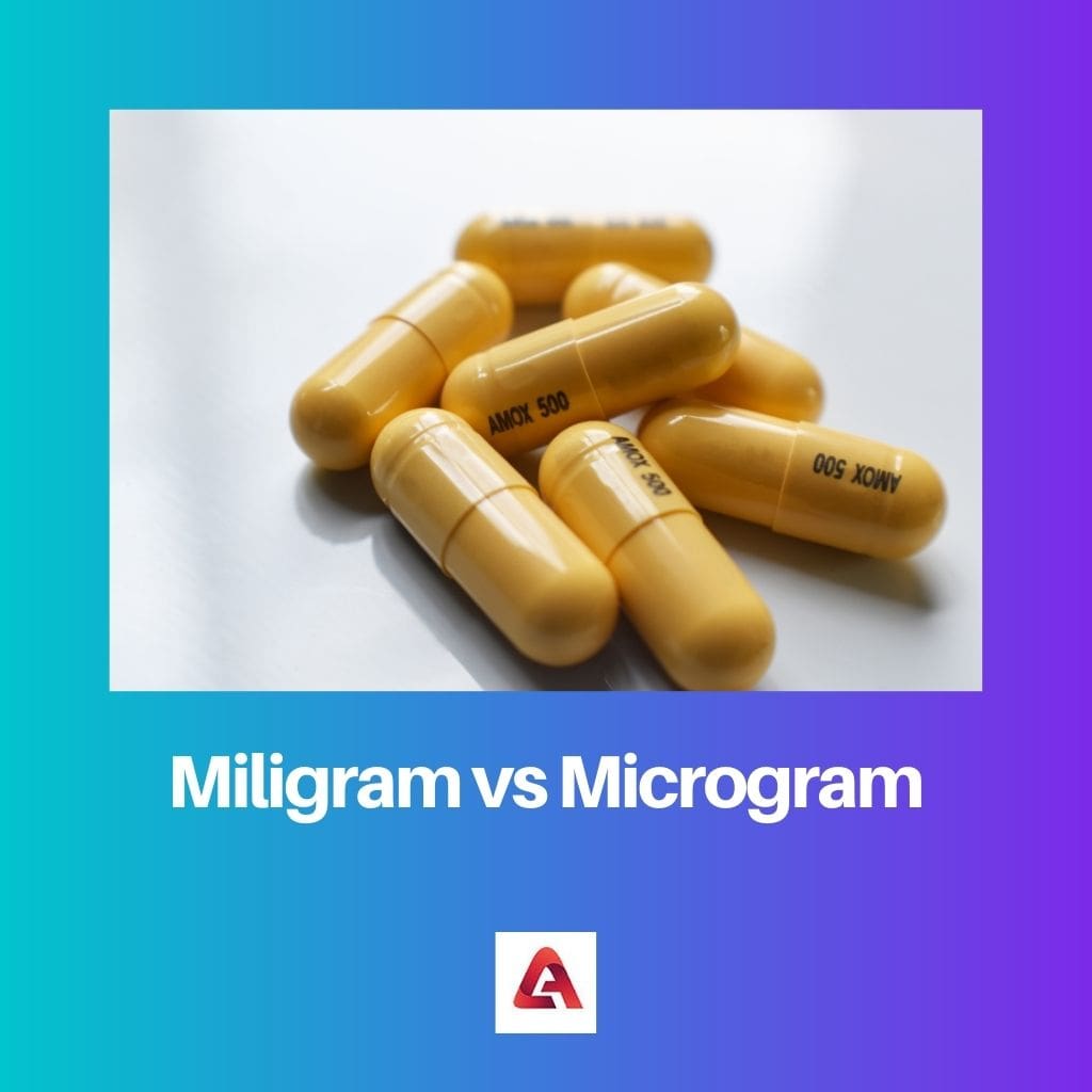 Miligram vs Microgram
