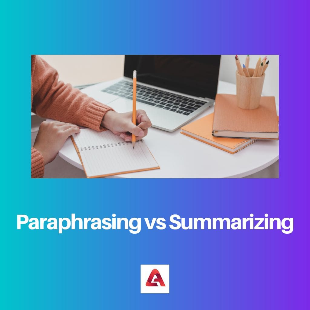 Paraphrasing vs Summarizing