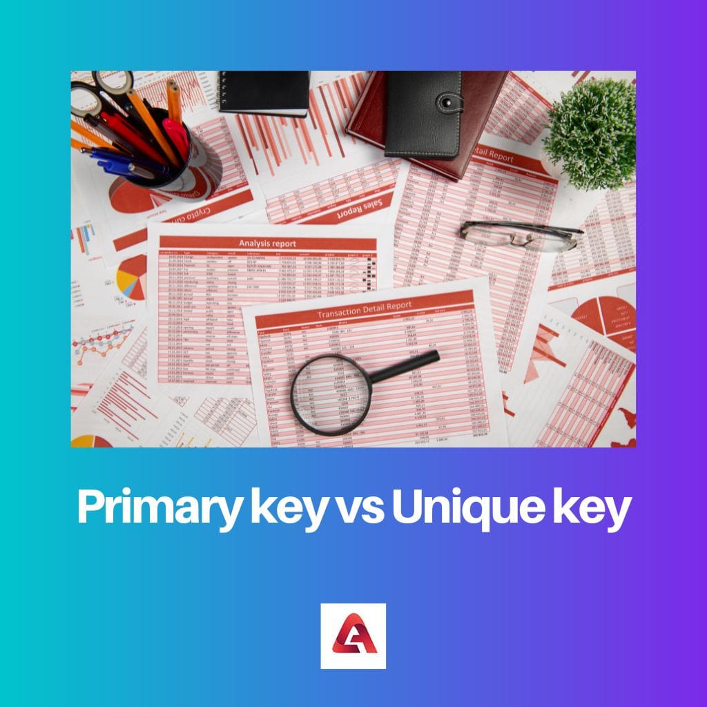 Primary key vs Unique key