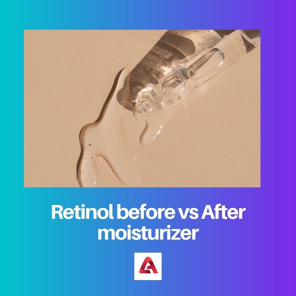Retinol before vs After moisturizer