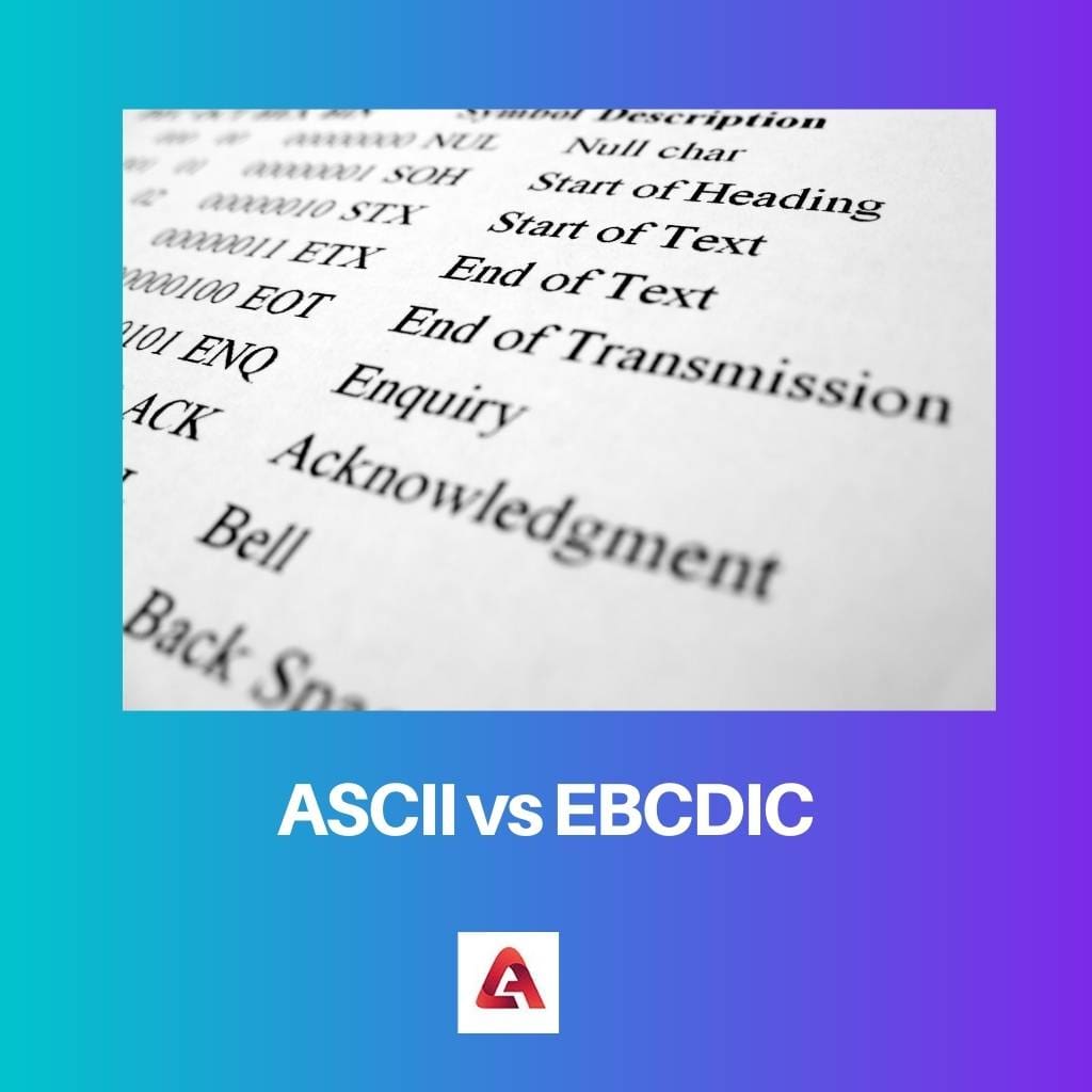 ASCII vs EBCDIC
