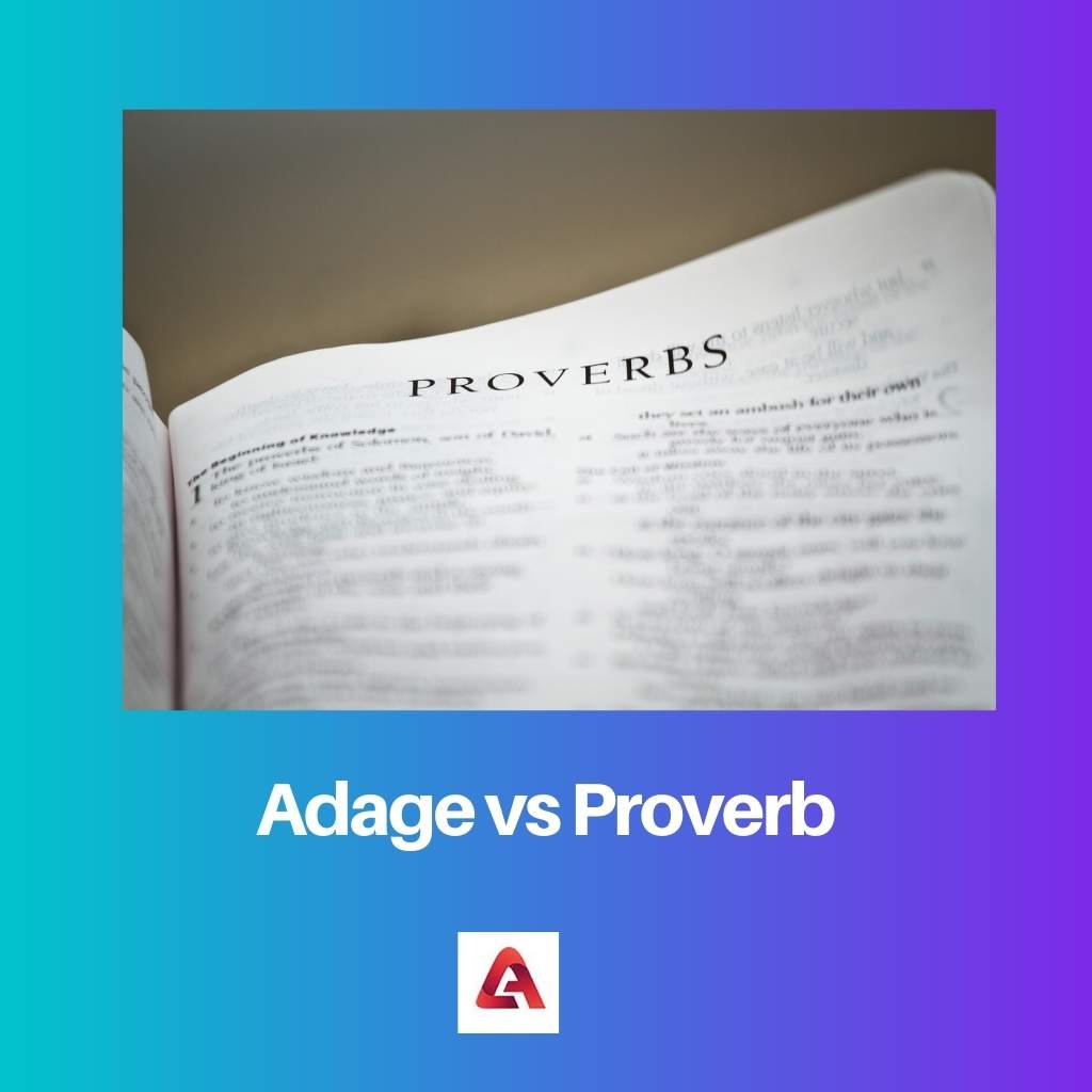 Adage vs Proverb