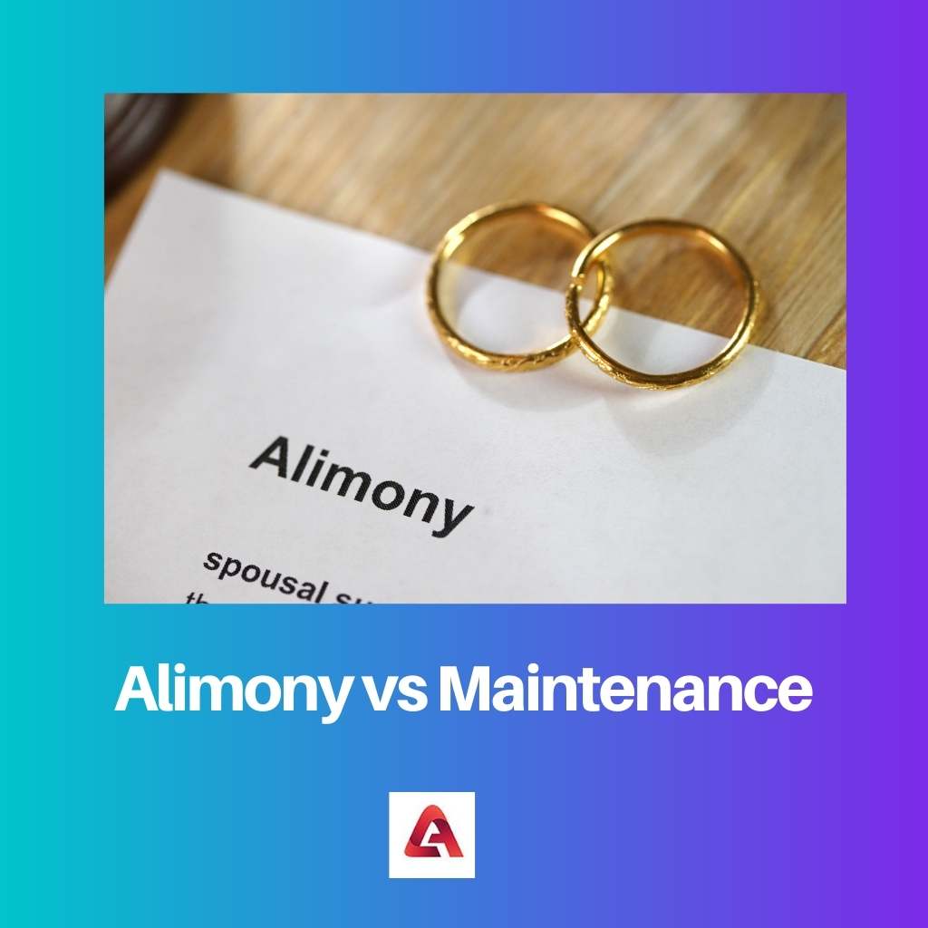 Alimony vs Maintenance