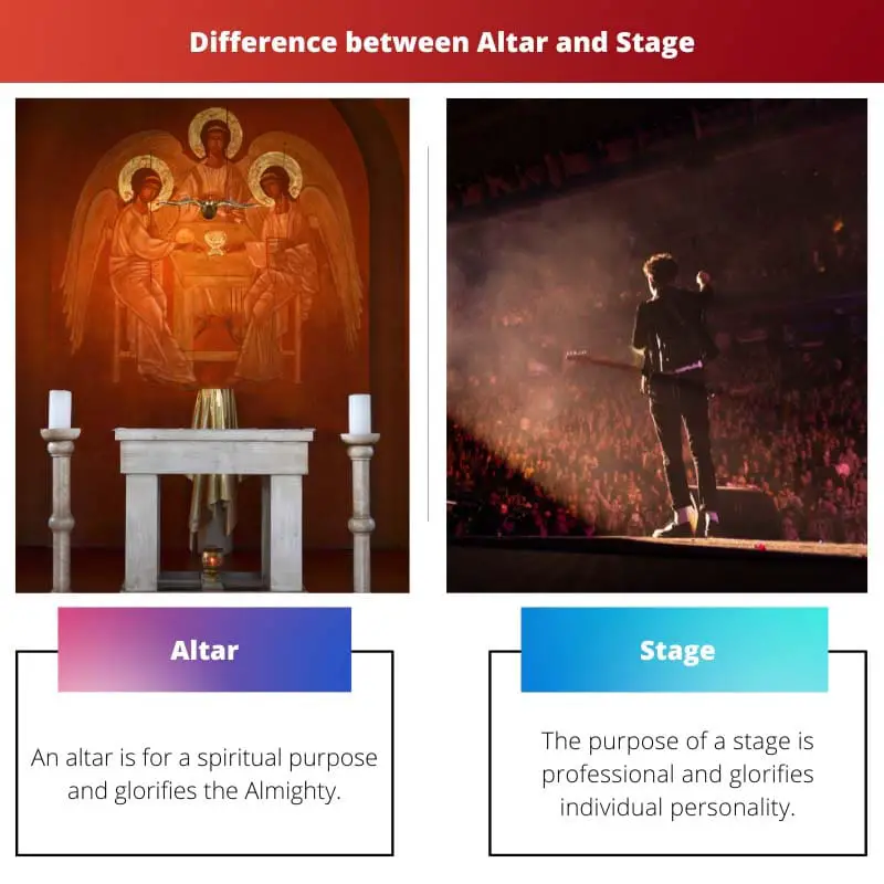 Altar vs Stage – Difference between Altar and Stage