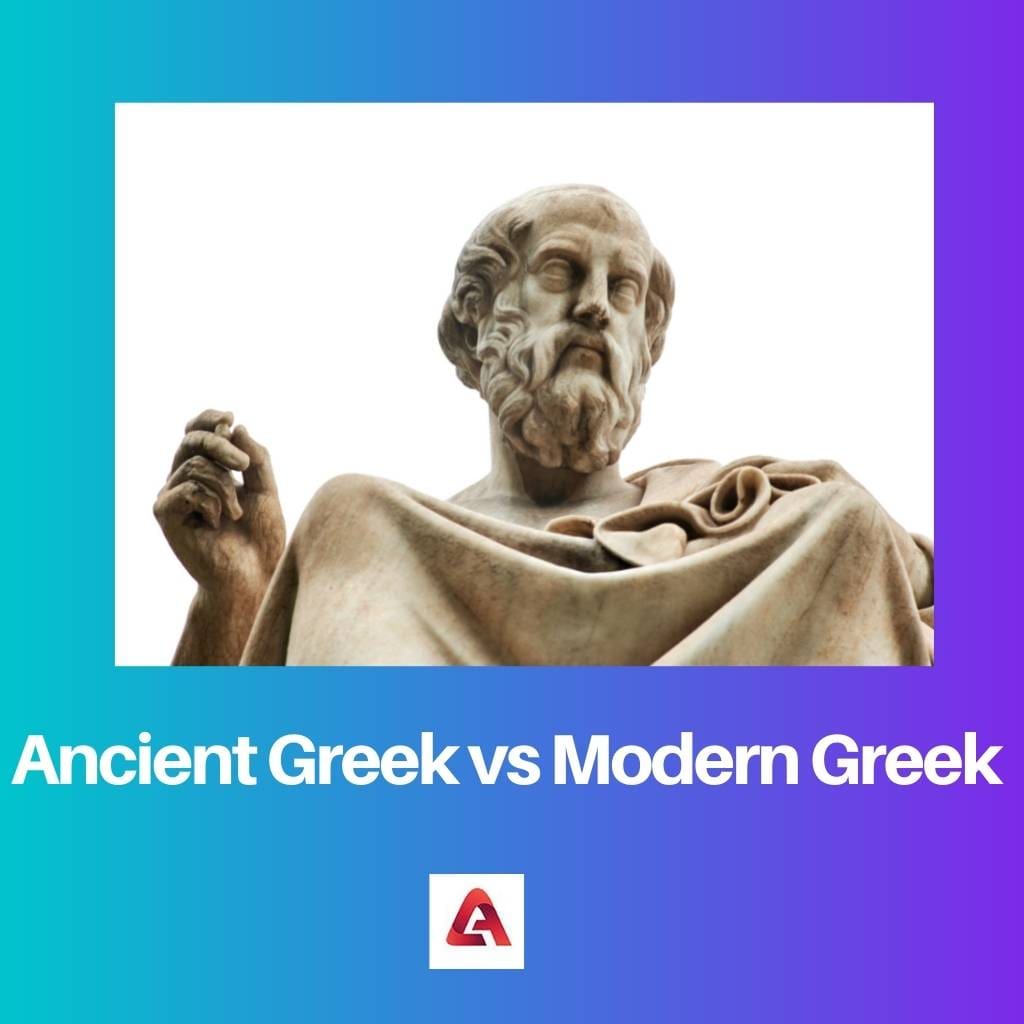 Ancient Greek vs Modern Greek