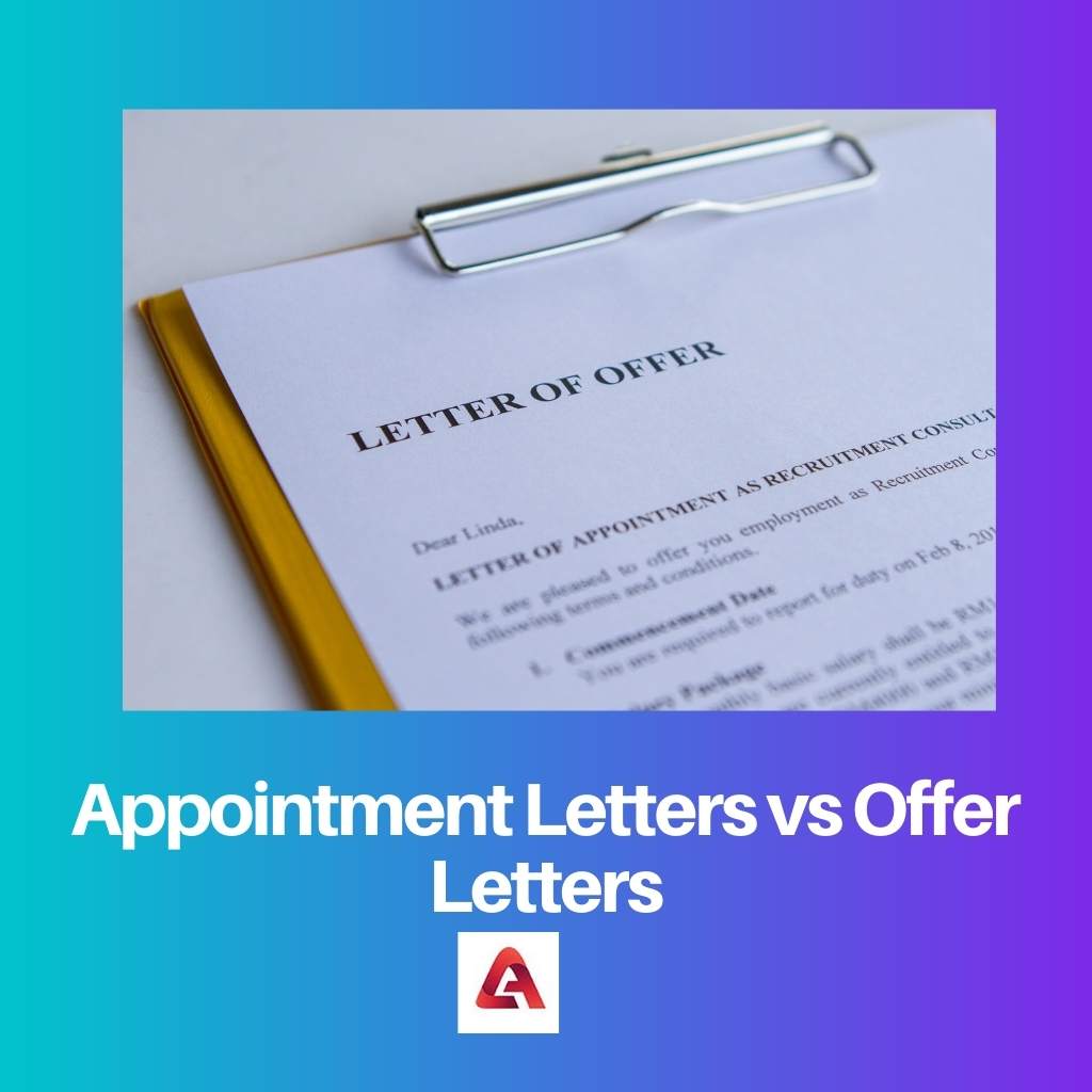 Appointment Letters vs Offer Letters