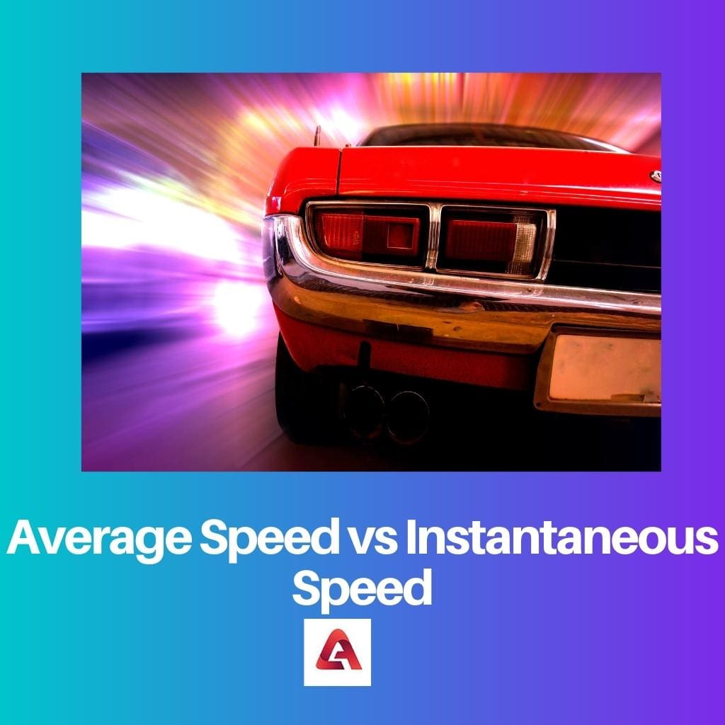 Average Speed vs Instantaneous Speed