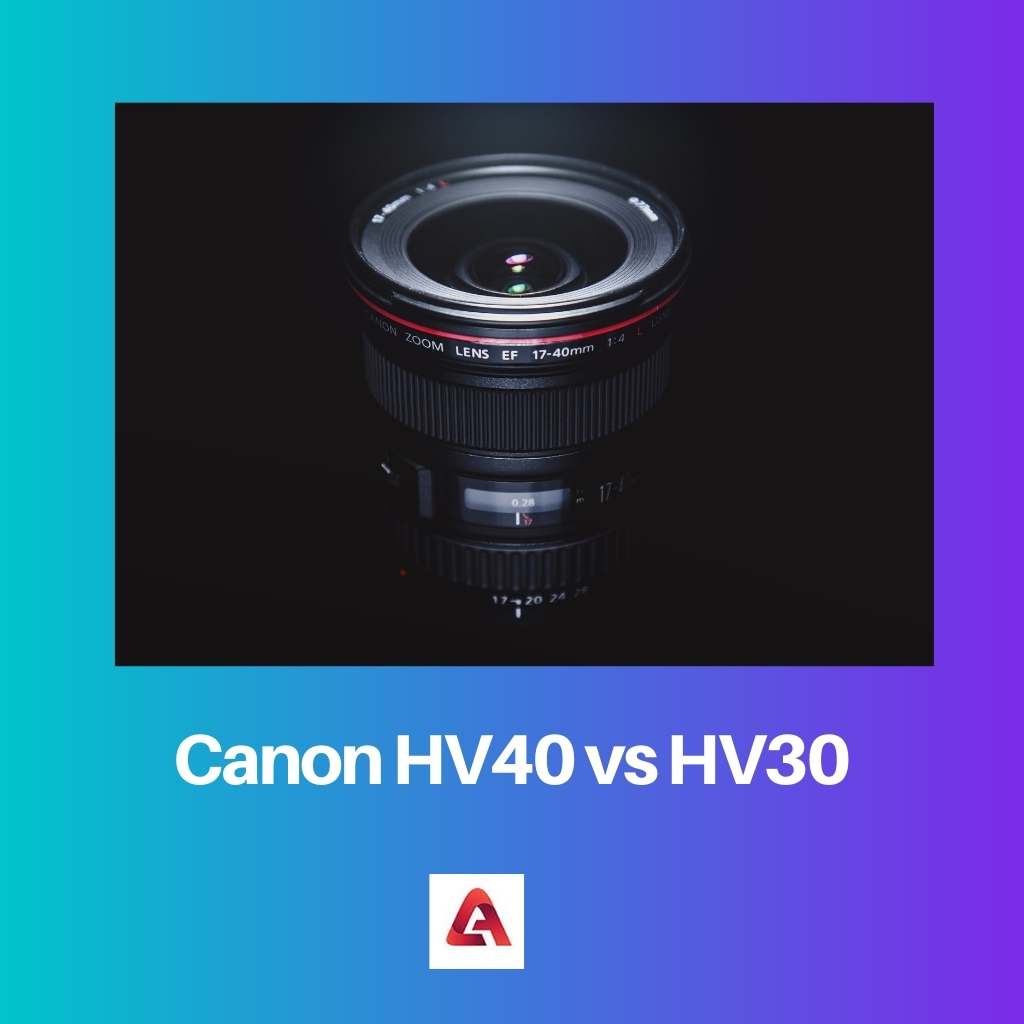 Canon HV40 vs HV30