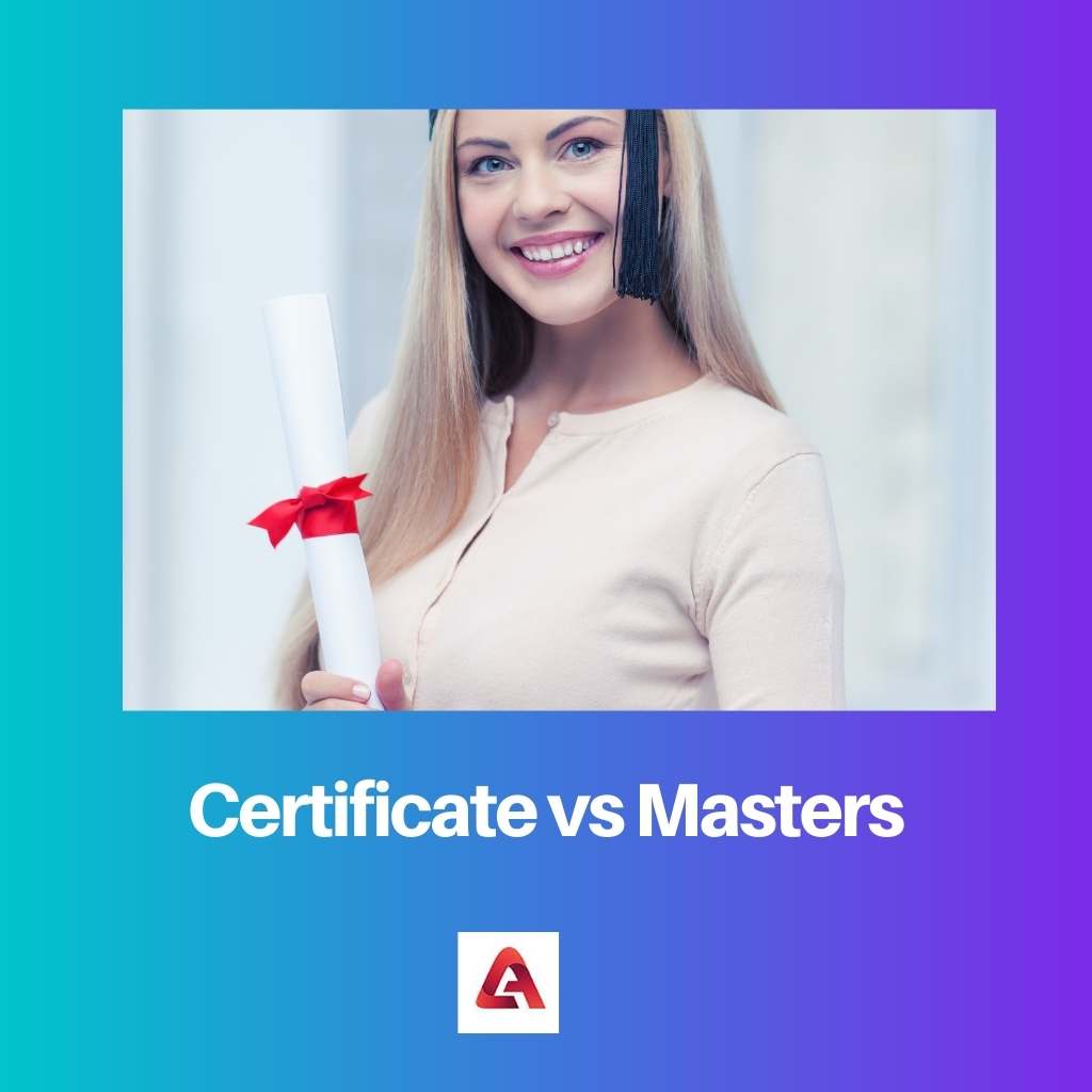Certificate vs Masters