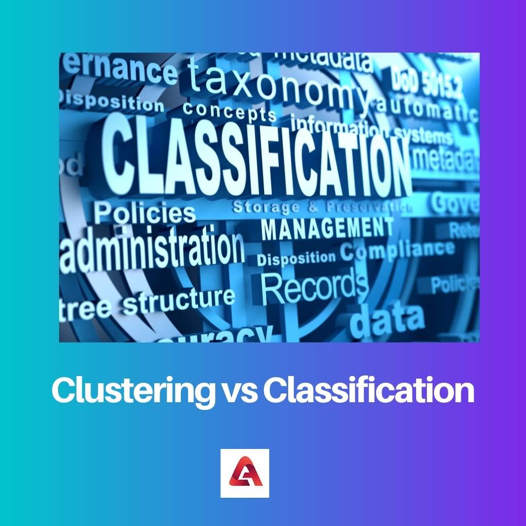 Clustering vs Classification