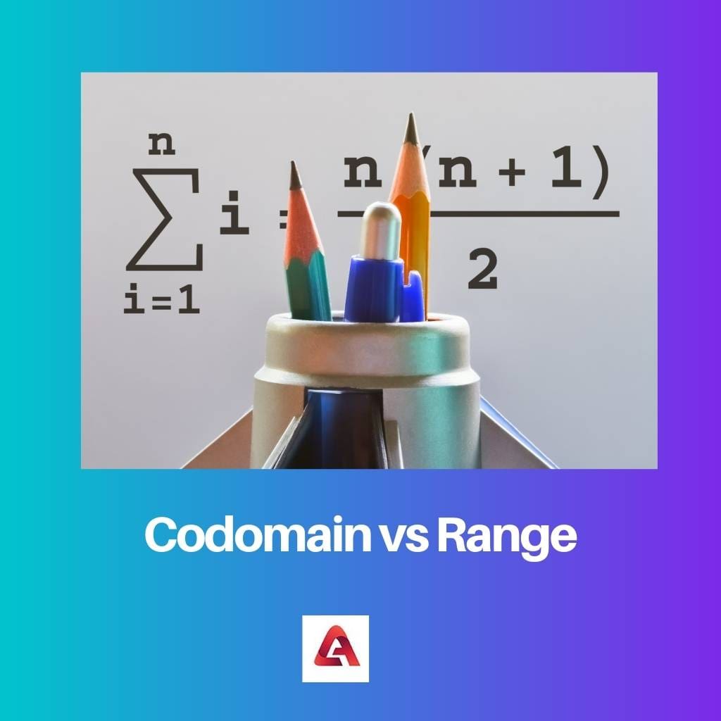 Codomain vs Range