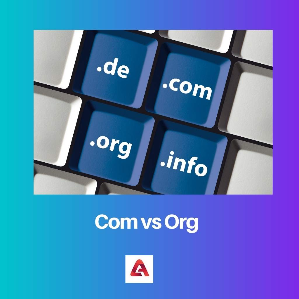 Com vs Org