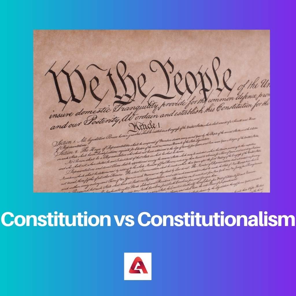 Constitution vs Constitutionalism