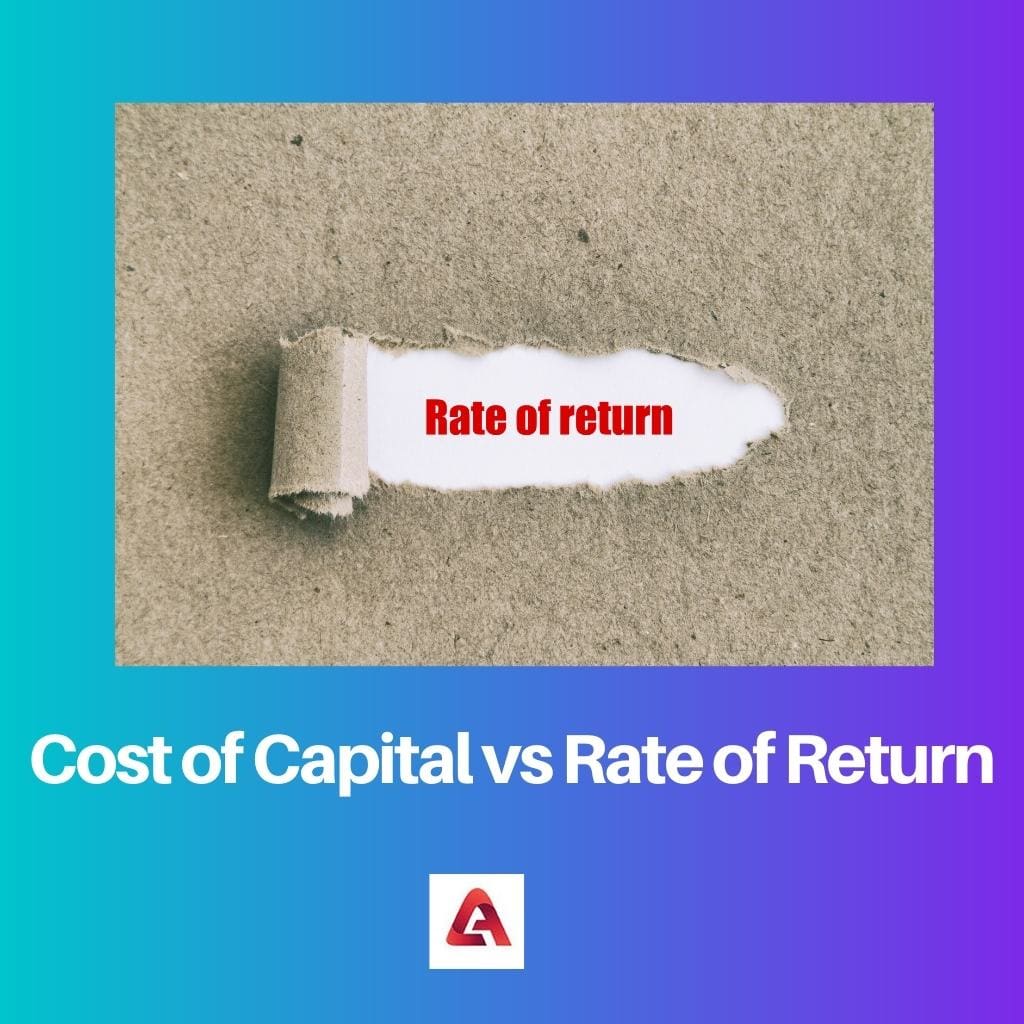 Cost of Capital vs Rate of Return