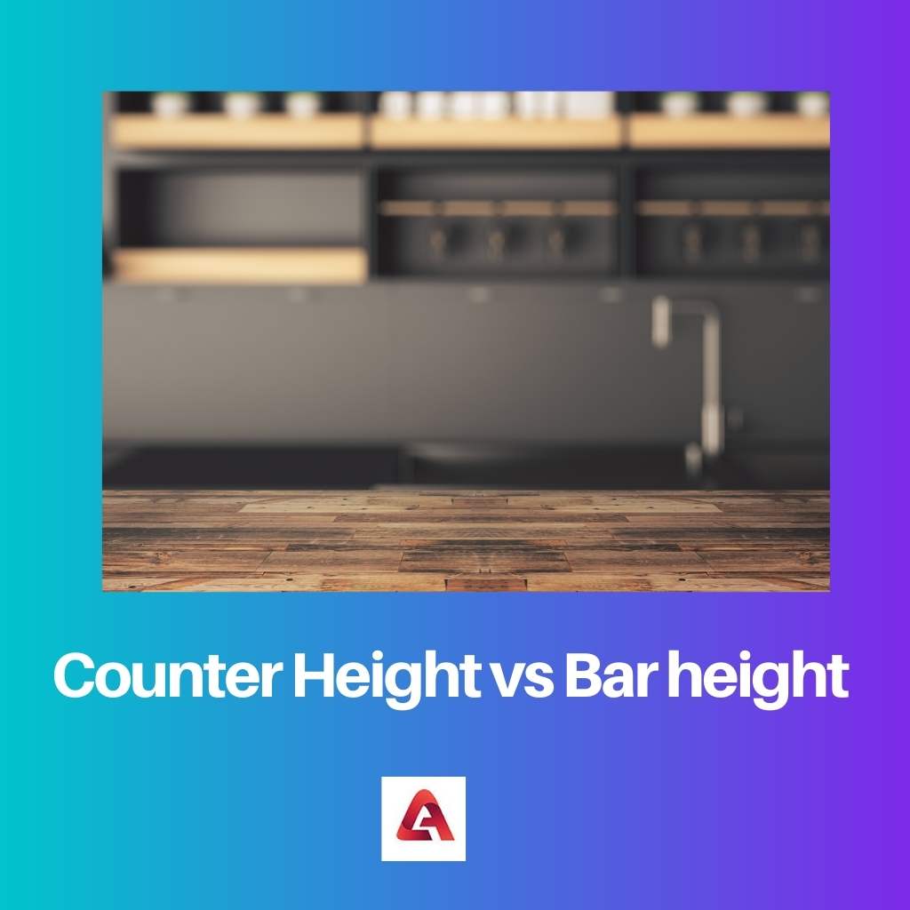 Counter Height Vs Bar Height  