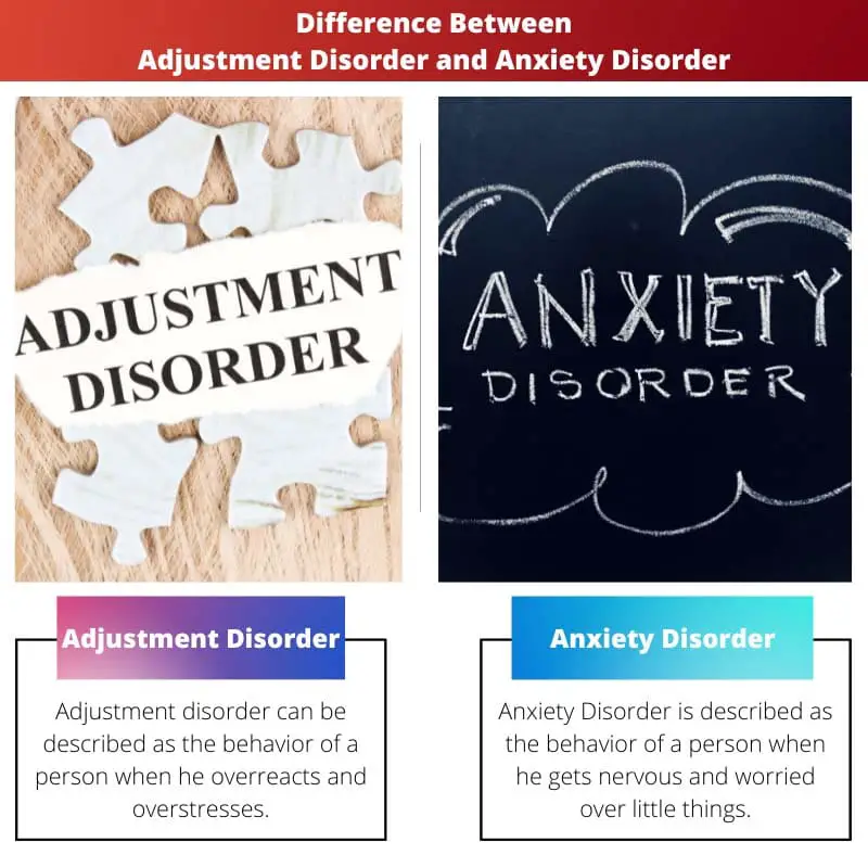 Difference Between Adjustment Disorder and Anxiety Disorder