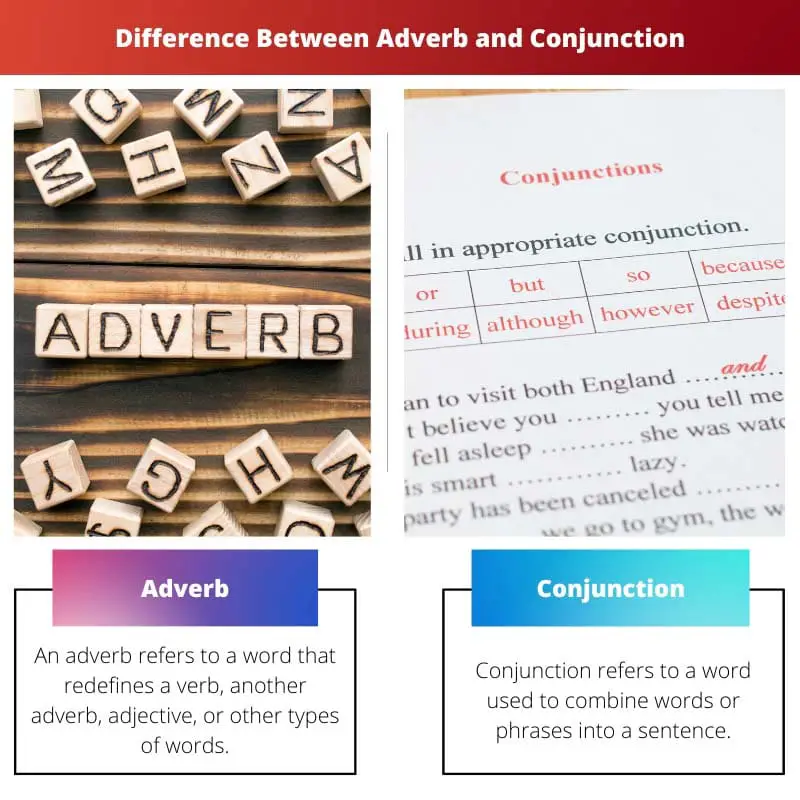Difference Between Adverb and Conjunction