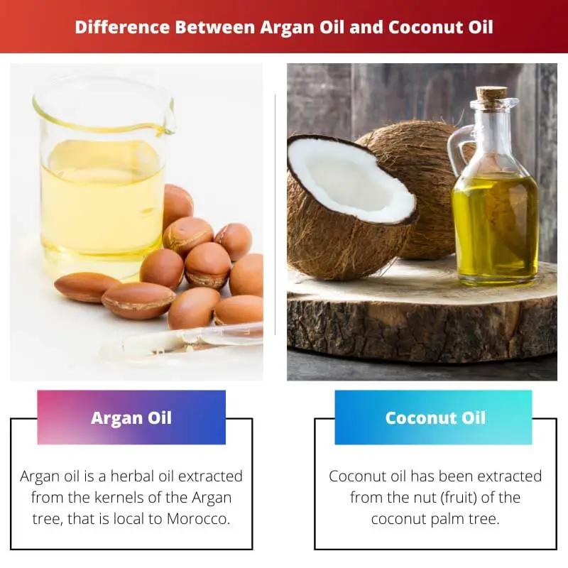 Difference Between Argan Oil and Coconut Oil