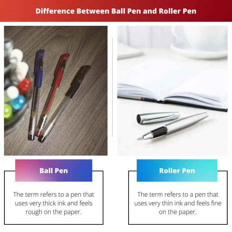 Difference Between Ball Pen and Roller Pen