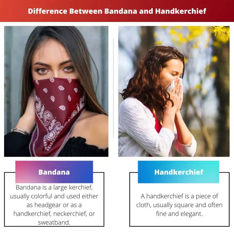 Difference Between Bandana and Handkerchief