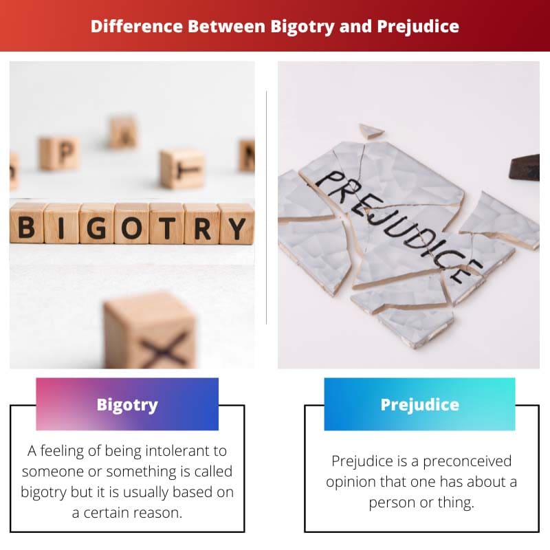 Difference Between Bigotry and Prejudice